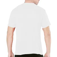 Pooplu Men's Regular Fit All I Need is Yoga Cotton Graphic Printed V Neck Half Sleeves Black and White Yoga Tshirt. Meditation, Yogasan, Pootlu Yoga Tees and Tshirts.(Oplu_White_X-Small)-thumb1