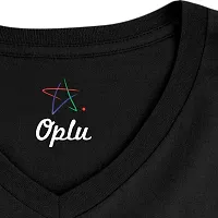 OPLU Men's Regular Fit Plain 100% Cotton V Neck Half Sleeves Multicolour Pootlu T Shirt. Casual, Trendy, Stylish Tshirts and Tees-thumb4