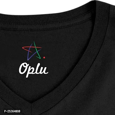 OPLU Men's Regular Fit Plain 100% Cotton V Neck Half Sleeves Multicolour Pootlu T Shirt. Casual, Trendy, Stylish Tshirts and Tees-thumb5