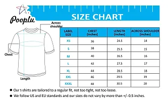 Pooplu Men's Regular Fit Plain V Neck Half Slevees 100% Cotton Multicolour Pootlu T-Shirt-thumb2