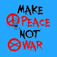 Womens Make Peace Not War Cotton Printed Round Neck Full Sleeves Peace, Quotes Tops and Tshirts (Turquoise_XXX-Large)-thumb2