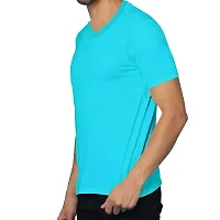 OPLU Men's Regular Fit Plain 100% Cotton V Neck Half Sleeves Multicolour Pootlu T Shirt. Casual, Trendy, Stylish Tshirts and Tees-thumb1