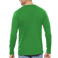 Pooplu Men's Regular Fit Plain 100% Cotton V Neck Full Sleeves Multicolour Pootlu T Shirt. Stylish, Trendy, Casual Plain Tshirts-thumb1