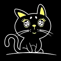 Pooplu Graphic Printed Women Tshirt Cute Cat Cotton Printed V Neck Half Sleeves Multicolour T Shirt. Animal, Cute Animal Tshirts-thumb2