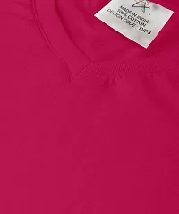 OPLU Men's Spaceman Dab Cotton Graphic Printed V Neck Full Sleeves Tshirt. Trendy, Trending Tshirts, Offer, Discount, Sale.(Pooplu_DarkPink_L)-thumb3