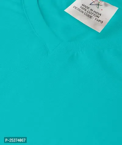 OPLU Women's Regular Fit Good Vibes only Cotton Graphic Printed V Neck Full Sleeves Tshirt. Trendy, Trending Tshirts, Offer, Discount, Sale.(Pooplu_Lightblue_XL)-thumb4