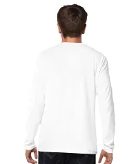 OPLU Men's Positive Vibes Only Cotton Graphic Printed Roundneck Full Sleeves Tshirt. Trendy, Trending Tshirts, Offer, Discount, Sale.(Pooplu_White_2XL)-thumb1