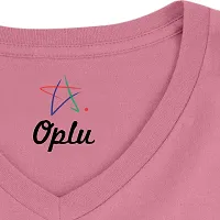 OPLU Men's Regular Fit Plain 100% Cotton V Neck Half Sleeves Multicolour Pootlu T Shirt. Casual, Trendy, Stylish Tshirts and Tees-thumb4