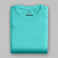 Pooplu Men's Regular Fit Premium Plain 100% Cotton Round Neck Half Sleeves Multicolour Pootlu T Shirt. Casual, Stylish, Trending, Symbol Tshirts.(Oplu_LightBlue_3X-Large)-thumb2