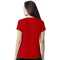 OPLU Women's Regular Fit Mandala Leaf Cotton Graphic Printed V Neck Half Sleeves Tshirt. Trendy, Trending Tshirts, Offer, Discount, Pootlu, Sale.-thumb1