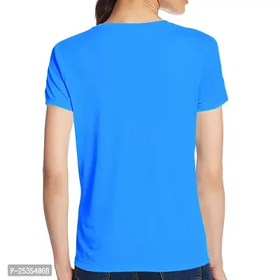 OPLU Women's Regular Fit Tshirt Believer Cotton Printed V Neck Half Sleeves Multicolour T Shirt. Text, Trending, Stylish Tshirts-thumb2