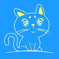 Pooplu Graphic Printed Women Tshirt Cute Cat Cotton Printed V Neck Half Sleeves Animal, Cute Animal Tees and Tshirts (Turquoise_Small)-thumb2