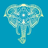 OPLU Men's Regular Fit Mandala Elephant Design Cotton Graphic Printed Round Neck Full Sleeves Multicolour T Shirt. Trending, Mandala, Pootlu, Mandala Art Tshirts-thumb2