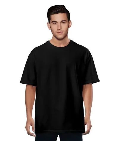 OPLU Men's Regular Fit Oversized Round Neck Multicolour Pootlu T-Shirts. 100% Cotton, Loose Tshirt, Drop Shoulder, Casual, Stylish, Plain T-Shirts