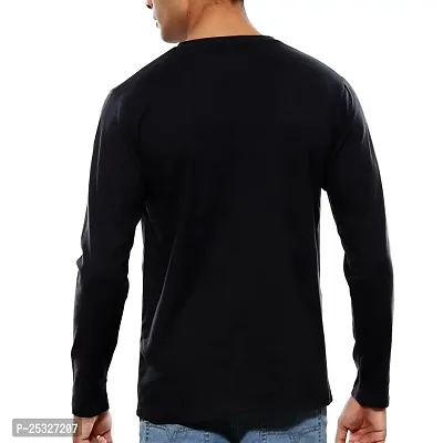 Pooplu Men's Regular Fit Plain 100% Cotton V Neck Full Sleeves Multicolour Pootlu T Shirt. Casual, Trendy, Stylish Tshirts and Tees-thumb2