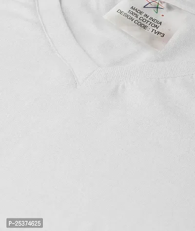 OPLU Women's Regular Fit Mandala Leaf Cotton Graphic Printed V Neck Half Sleeves Tshirt. Trendy, Trending Tshirts, Offer, Discount, Sale.(Pooplu_White_3XL)-thumb4