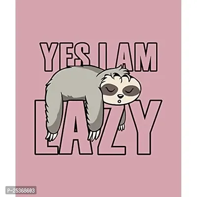 OPLU Graphic Printed Women Tshirt Yes I Am Lazy Sloth Cotton Printed Round Neck Full Sleeves Animal, Animal Lover, Trendy, Trending Tees and Tshirts, Pootlu.-thumb2