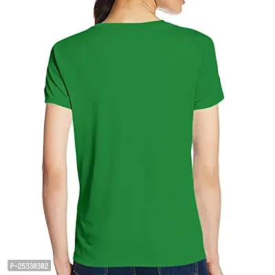 Pooplu Womens Run Text Cotton Printed V Neck Half Sleeves Multicolour Tshirt. Exercise  Jogging Tshirt-thumb2