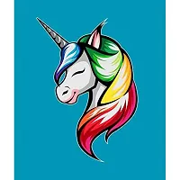 OPLU Graphic Printed Womens Colorful Unicorn Cotton Printed V Neck Half Sleeves Tshirt. Trendy, Trending Tshirts, Offer, Discount, Sale, (Turquoise_3XL)-thumb2