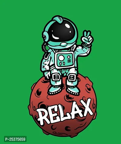 OPLU Men's Oversized Relax Spaceman Graphic Printed Round Neck Multicolour T-Shirts. 100% Cotton, Loose Tshirt, Drop Shoulder, Pootlu, Casual, Graphic Printed T-Shirts-thumb3