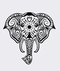 OPLU Men's Regular Fit Mandala Elephant Cotton Graphic Printed V Neck Half Sleeves Tshirt. Trendy, Pootlu, Offer, Discount, Sale, (Pooplu_White_XX-Large)-thumb2