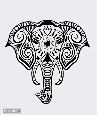 OPLU Men's Regular Fit Mandala Elephant Cotton Graphic Printed V Neck Half Sleeves Tshirt. Trendy, Pootlu, Offer, Discount, Sale, (Pooplu_White_XX-Large)-thumb3