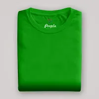 Pooplu Men's Regular Fit Premium Plain 100% Cotton Round Neck Half Sleeves Multicolour Pootlu T Shirt. Casual, Stylish, Trending, Symbol Tshirts.(Oplu_Green_3X-Large)-thumb2