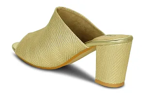 Get Glamr Women's Gold Mules - 3.5 UK (LT-RK-S-3001-40-Gold-4)-thumb1