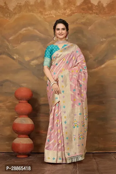 Stylish Multicoloured Art Silk Saree with Blouse piece For Women-thumb0