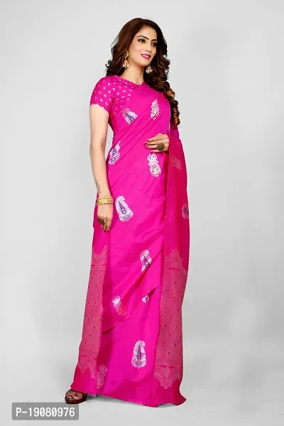 Stylish Pure Silk Saree With Blouse piece