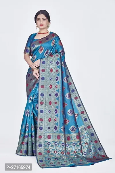 Stylish Art Silk Purple Saree with Blouse piece For Women