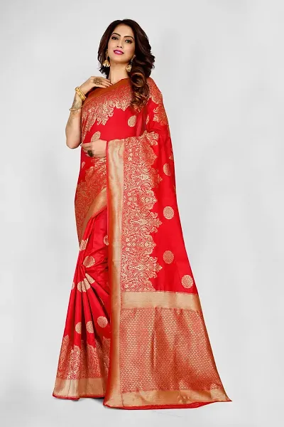 Stylish Art Silk Saree With Blouse Piece For Women