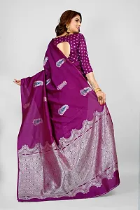 Stylish Pure Silk Saree With Blouse piece-thumb1