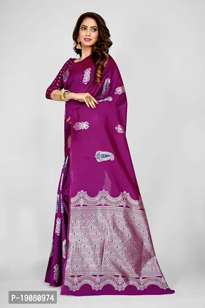 Stylish Pure Silk Saree With Blouse piece-thumb3