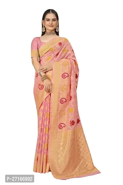 Stylish Art Silk Multicoloured Saree with Blouse piece For Women-thumb0