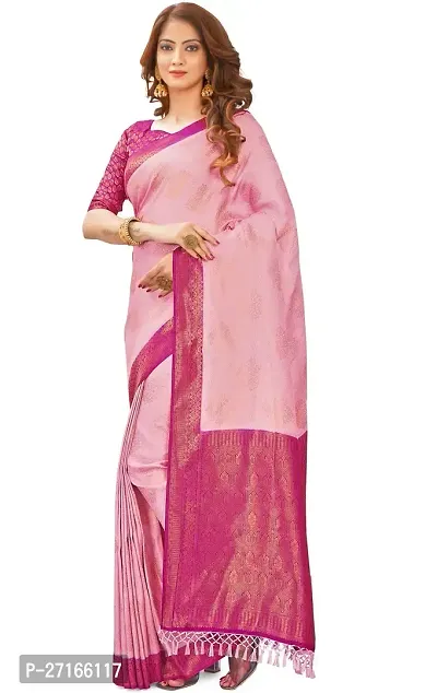 Stylish Art Silk Purple Saree with Blouse piece For Women-thumb0