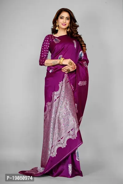 Stylish Pure Silk Saree With Blouse piece-thumb0