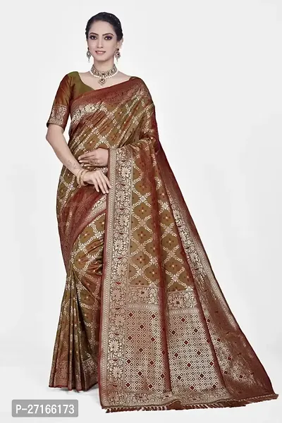 Stylish Art Silk Multicoloured Saree with Blouse piece For Women