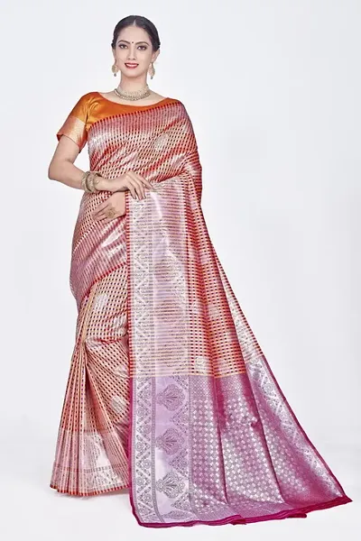 Stylish Art Silk Jacquard Saree With Blouse Piece For Women