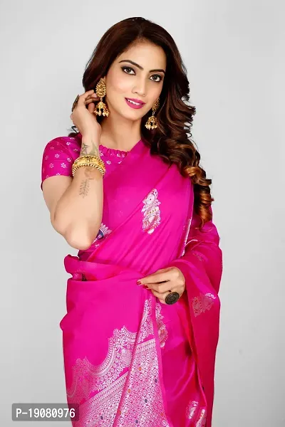 Stylish Pure Silk Saree With Blouse piece-thumb5