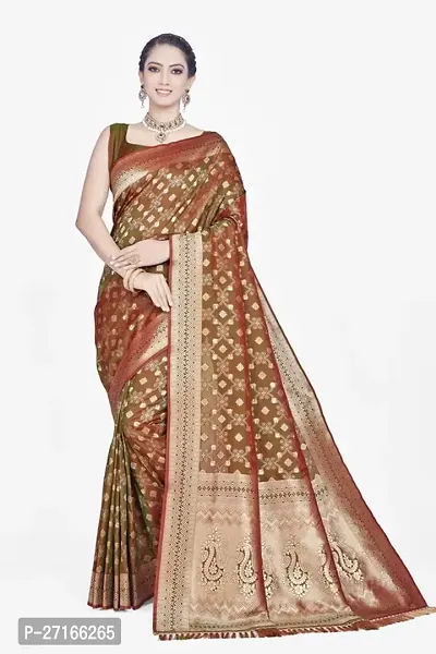 Stylish Art Silk Multicoloured Saree with Blouse piece For Women