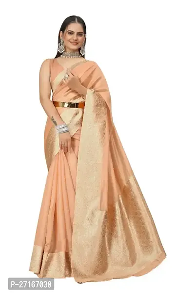 Stylish Organza Multicoloured Saree with Blouse piece For Women-thumb0