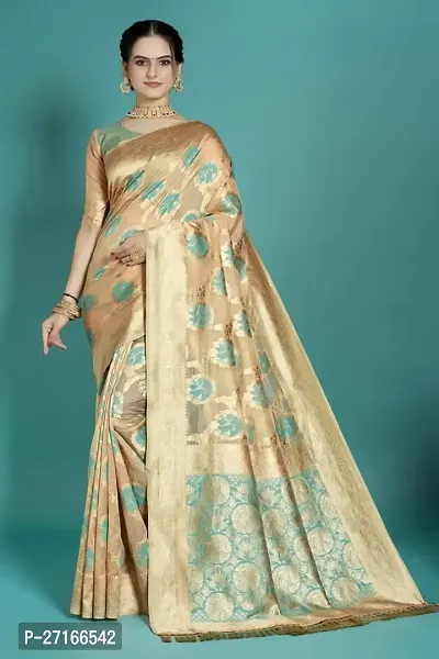 Stylish Art Silk Green Saree with Blouse piece For Women