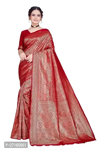 Stylish Art Silk Maroon Saree with Blouse piece For Women