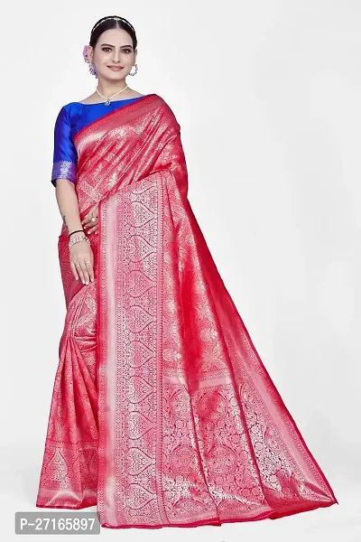 Stylish Art Silk Magenta Saree with Blouse piece For Women