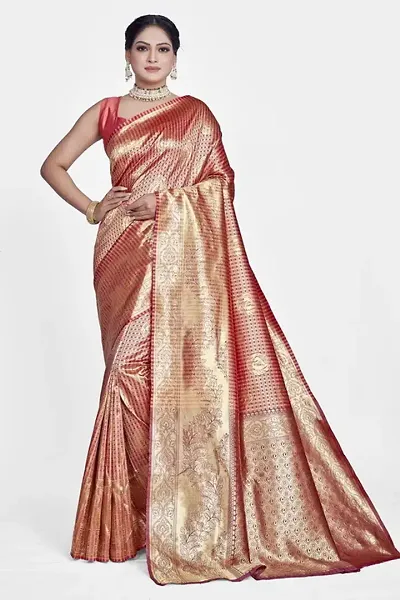 Elegant Silk Blend Saree with Blouse piece