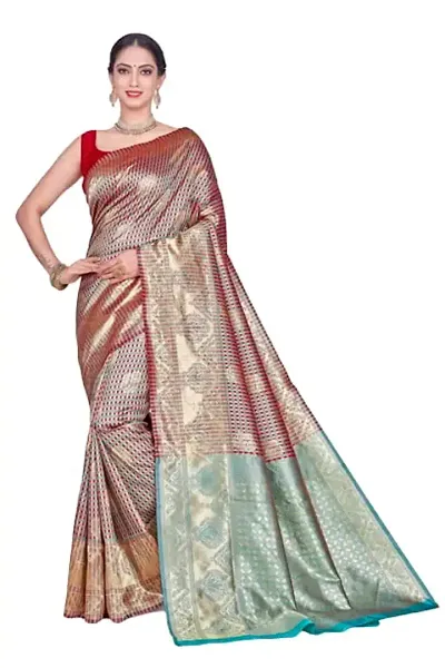 Elegant Art Silk Saree with Blouse piece