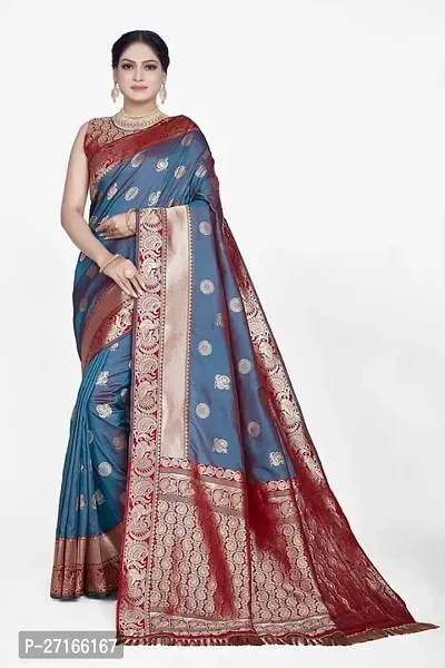 Stylish Art Silk Multicoloured Saree with Blouse piece For Women-thumb0