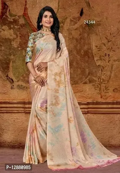 Women Stylish Banarasi Silk Saree with Blouse piece