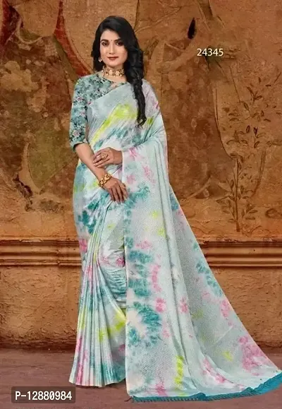 Women Stylish Banarasi Silk Saree with Blouse piece